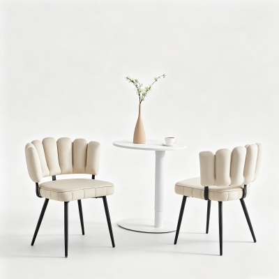 Lot de 2 chaises de salle à manger, Noir