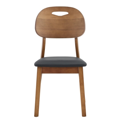 Lot de 2 chaises de salle à manger modernes, Noir