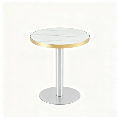 Table d'appoint ronde, Blanc