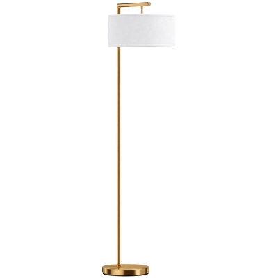 HOMCOM Lampadaire Lin Or/Blanc Ø47xH153cm