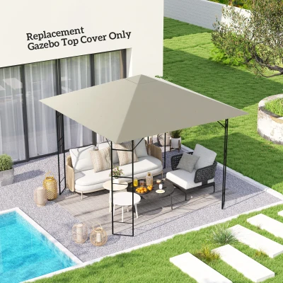 Outsunny Gazebo Canopy Replacement 3x3m Grey