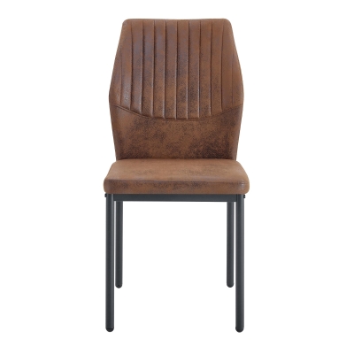 Lot de 4 chaises de salle à manger, Marron+Noir