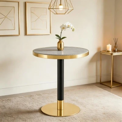 Table d'appoint ronde, Gris