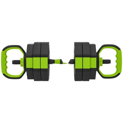 SPORTNOW Juego de Mancuernas Ajustables 25 kg 6 en 1 como Kettlebell Barra Mancuernas Soporte para Flexiones para Gimnasio Casa