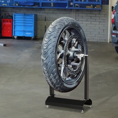 DURHAND Portable Motorcycle Wheel Lifting Stand, Rotating