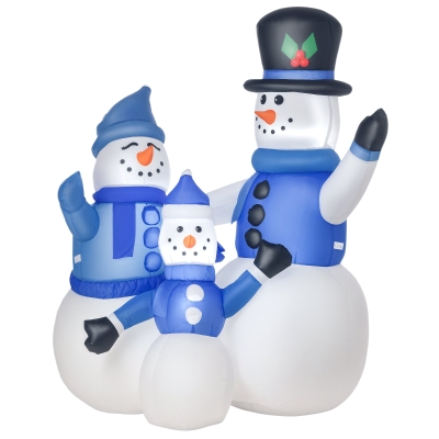 HOMCOM Inflatable Christmas Snowmen 4ft LED Yard Decor