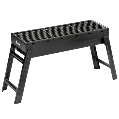 Outsunny Foldable Charcoal Grill Black