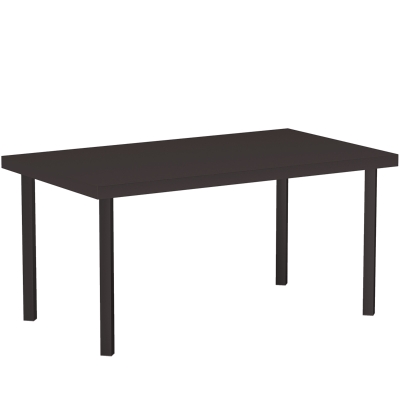 Outsunny Metal Coffee Table Woodgrain Top Brown 95x55cm
