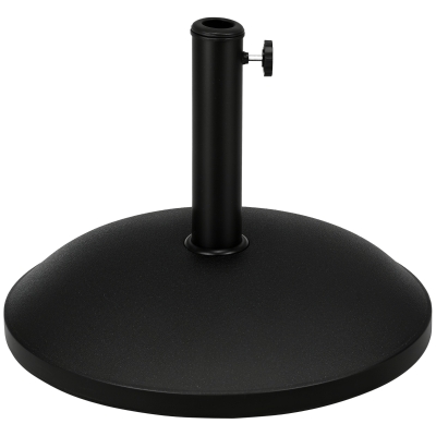 Outsunny 25kg Round Parasol Base Concrete Black Dia 49cm