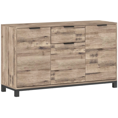 HOMCOM Credenza Buffet con Cassetto e Armadietti in Legno Marrone