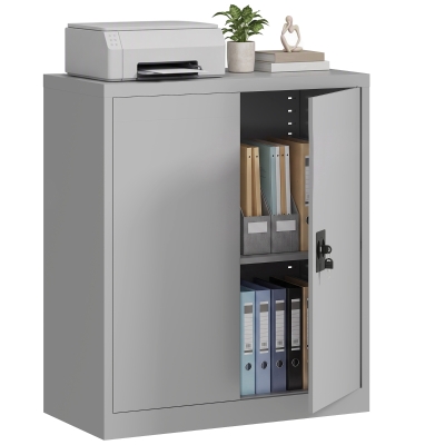 Vinsetto Mobile da ufficio 80cm x 40cm x 92.5cm grigio