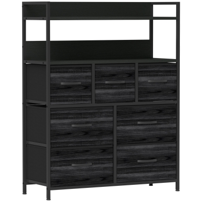 Chest of Drawers 79W x 29D x 101Hcm Black