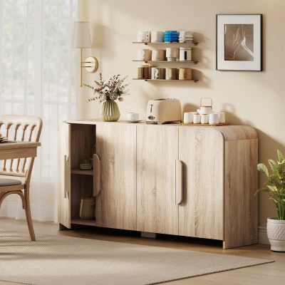 HOMCOM Credenza con 2 Armadietti, Ante Soft-Close e Ripiani Legno