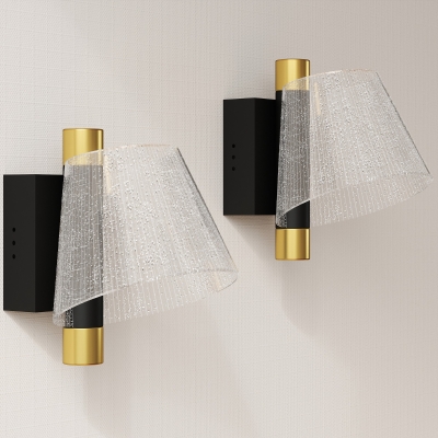 HOMCOM LED Wall Lamp 2 Pack Adjustable Black