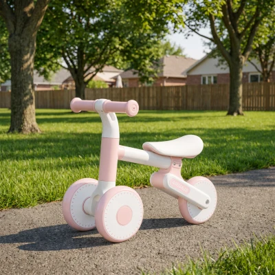 AIYAPLAY Draisienne Bébé Pliable 1-2 Ans Siège Réglable Rose