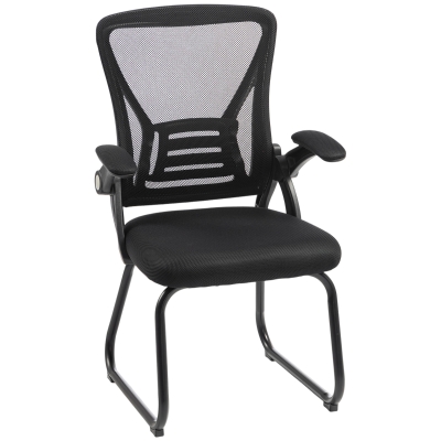 HOMCOM Ergonomic Office Chair Mesh Back Steel Legs Black
