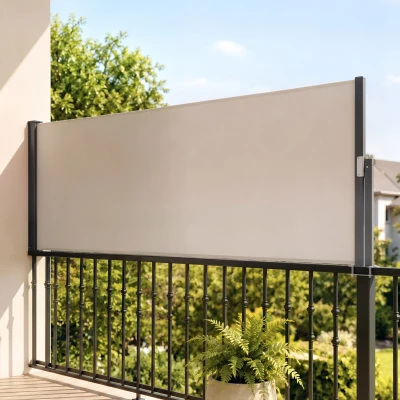 Outsunny Store Latéral Rétractable 3x1m Polyester Gris Anti-UV