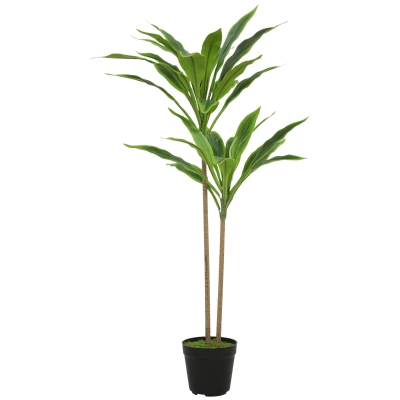 HOMCOM Arbre Artificiel Cordyline 90cm 29 Feuilles Pot Int/Ext