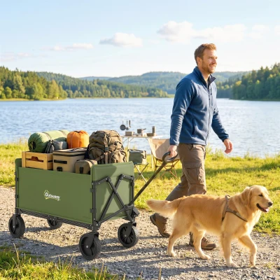 Garden Cart 90L x 48W x 62H cm Green