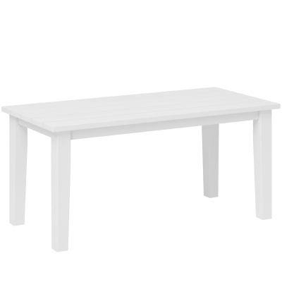 Outdoor Coffee Table 91L x 44W x 42H cm White