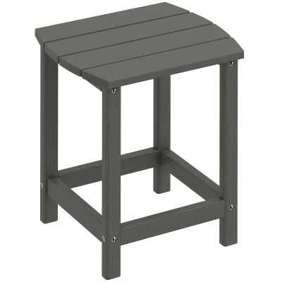 Outsunny Adirondack Side Table All-Weather Grey