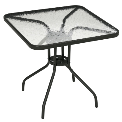 Outsunny Square Patio Table Steel Frame 76x76cm