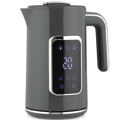 HOMCOM Electric Kettle 1.7L LED Adjustable Temp Keep Warm Grey