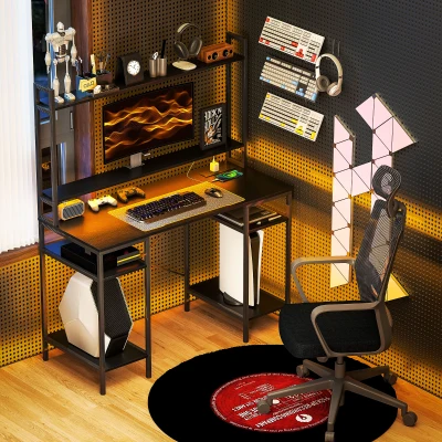 Computer Desk 120W x 50D x 146Hcm Black