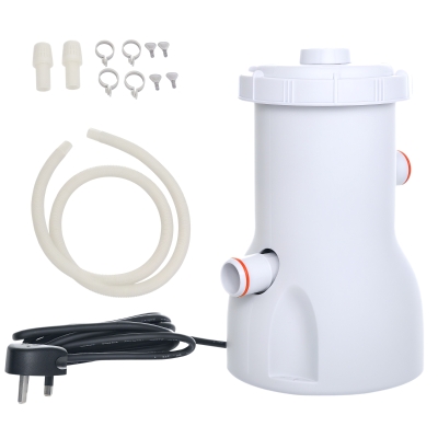 Outsunny Cartridge Filter Pump 800GPH for Pools White