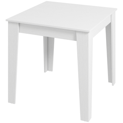 HOMCOM Modern Square Dining Table for 4, 80x80cm, White