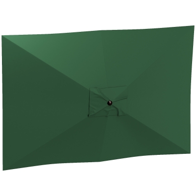 Outsunny Telo di Ricambio Ombrellone Rettangolare 3x2 m Verde