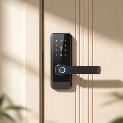 HOMCOM Smart Door Lock 5-in-1 Keyless Electronic Lock Black
