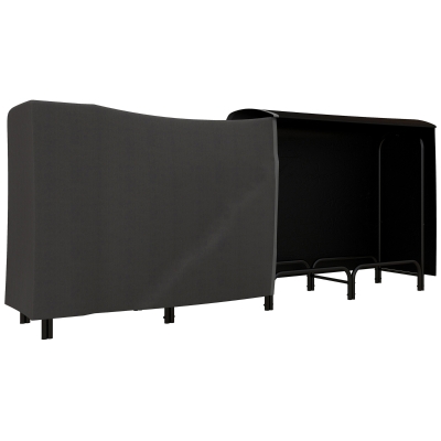 Outsunny Legnaia con Telo Portalegna e Copertura 240x36x99cm