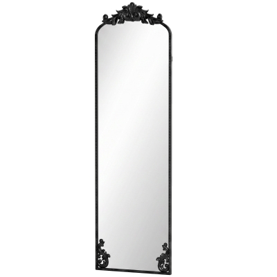 HOMCOM Full-Length Floor Mirror Baroque Metal Frame 50x160cm
