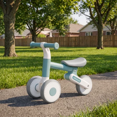 AIYAPLAY Draisienne Bébé Pliable Siège Réglable Bleu 1-2 Ans