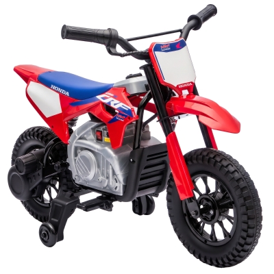 AIYAPLAY Moto Elettrica per Bambini con Rotelle, Rosso Blu
