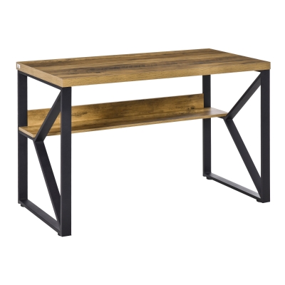 HOMCOM Computer Desk Workstation with Storage 120x60cm Black Brown