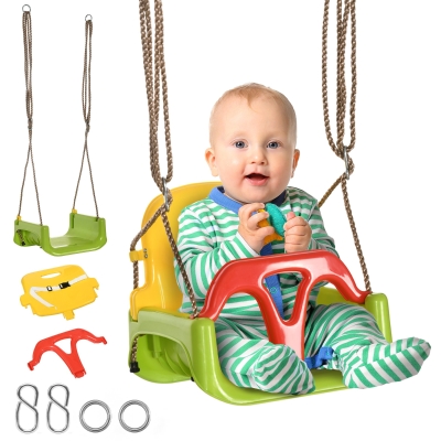 Outsunny Altalena per Bambini 9-36 Mesi con Corda Regolabile