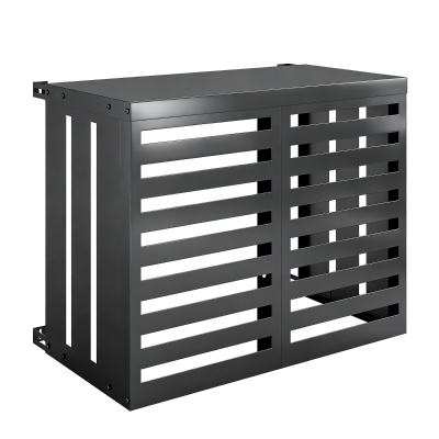 Outsunny Cache Climatiseur Acier 100x50x80cm Gris Foncé