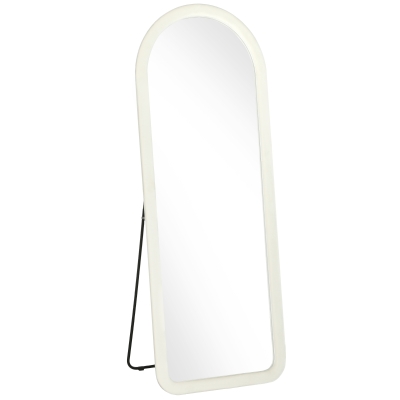HOMCOM Specchio da Terra ad Arco Cornice in Flanella, 160x60 cm
