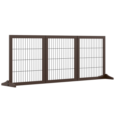 PawHut Cancelletto per animali 185cm x 36cm x71cm Marrone