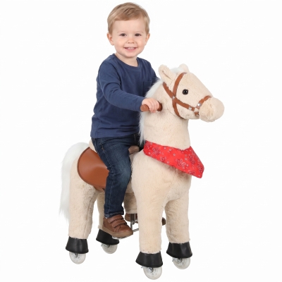 AIYAPLAY Cavallo cavalcabile per bambini 65 x 28 x 75 cm Marrone chiaro
