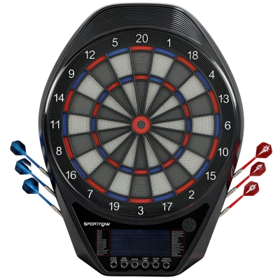 SPORTNOW Cible Fléchettes Électronique LED Rechargeable Noir