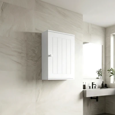 HOMCOM Pensile Bagno con Ripiano Regolabile, 30x14x50 cm
