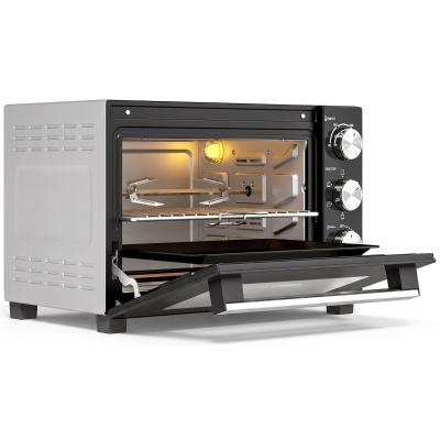 HOMCOM Mini cuptor 36 L cu aer cald, reglare temperatură 90–230 °C, 1500 W