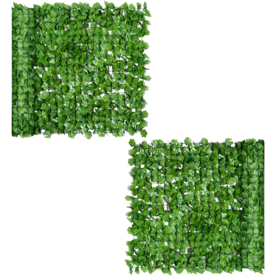Outsunny Haies Artificielles Érable 3x1m Anti-UV Vert