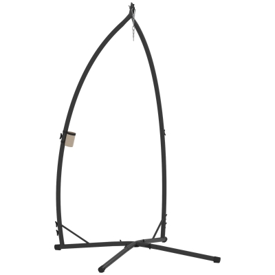 Hammock Chair Stand 105 x 105 x 215 cm Black