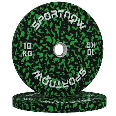 2 x 10kg Weight Plate Ø5cm Hole Green