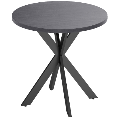 HOMCOM Esstisch 75 x 75 cm rund Küchentisch für 2-4 Personen modern Esszimmertisch mit Spinnenfuß Schwarz
