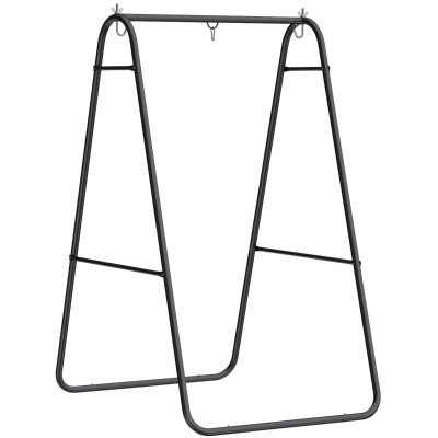 Outsunny Hammock Chair Stand 150KG Indoor Outdoor Black